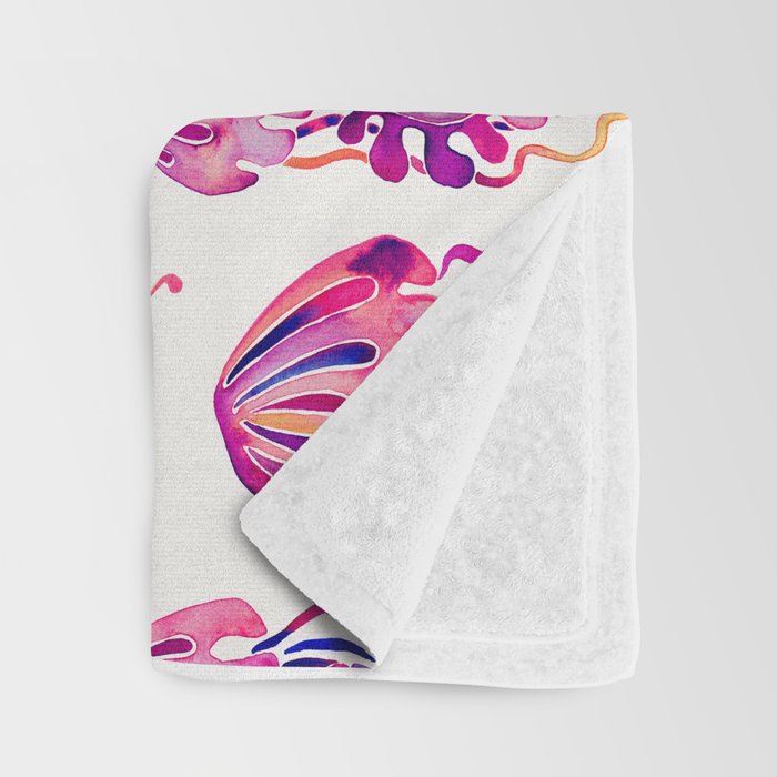 Jellyfish - Magenta Palette Throw Blanket Gallery Image 3