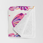 Jellyfish - Magenta Palette Throw Blanket Gallery Image 3