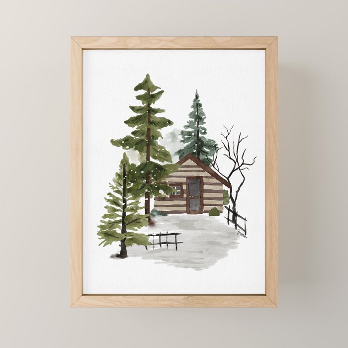 Cozy In Pines Mini Art Print Gallery Image 1