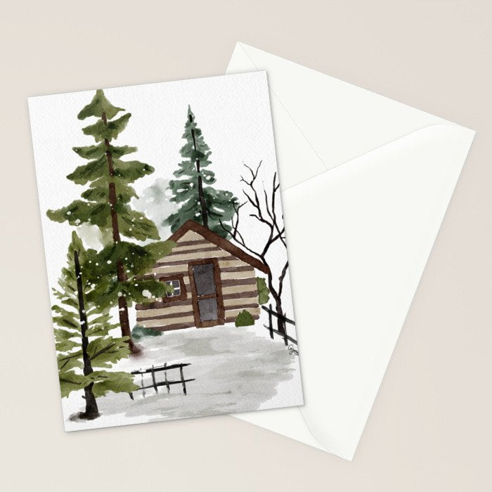 Cozy In Pines Stationery Card Gallery Image 2