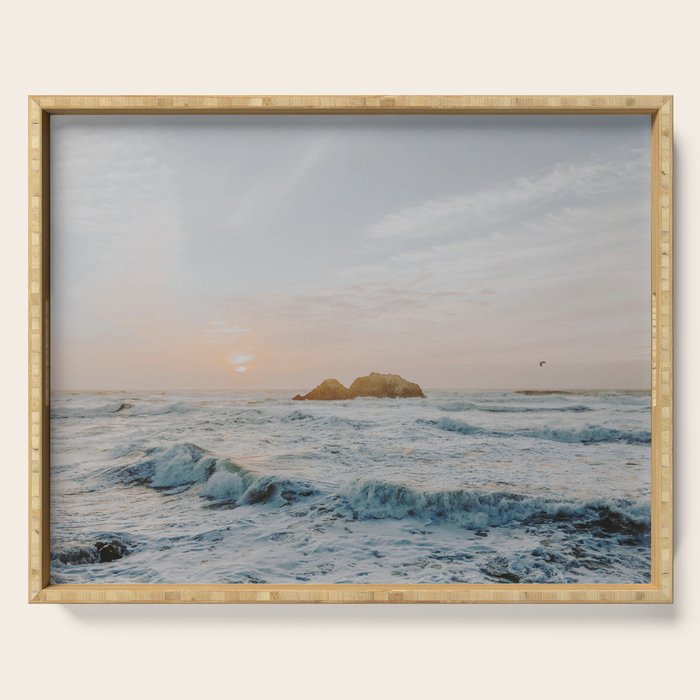 summer sunset vi / san francisco, california Serving Tray Gallery Image 1