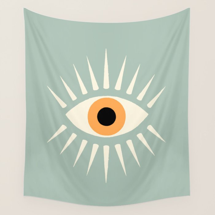 Yellow Eye Wall Tapestry Gallery Image 4