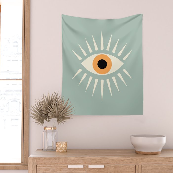 Yellow Eye Wall Tapestry Gallery Image 2
