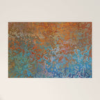 Vintage Rust, Terracotta and Blue Welcome Mat Gallery Image 1