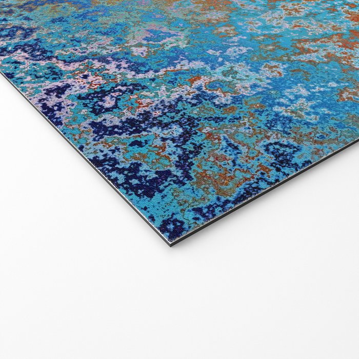 Vintage Rust, Terracotta and Blue Welcome Mat Gallery Image 2