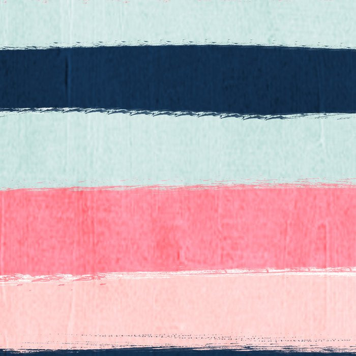 Striped painted coral mint navy pink pattern stripes minimalist Coffee Mug Gallery Image 2