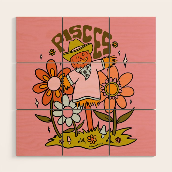Pisces Scarecrow Wood Wall Art Gallery Image 1