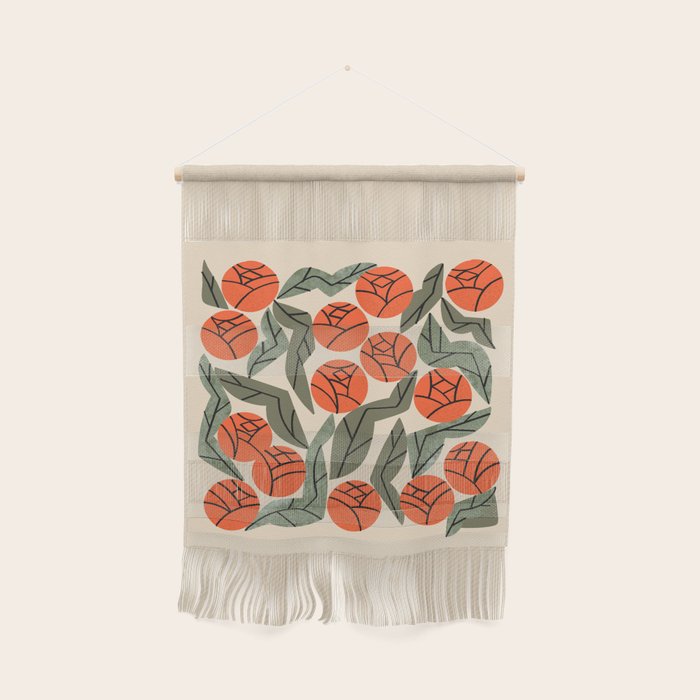 Hot Orange Blooms Wall Hanging Gallery Image 1