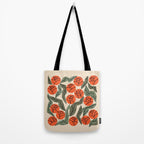 Hot Orange Blooms Tote Bag Gallery Image 2