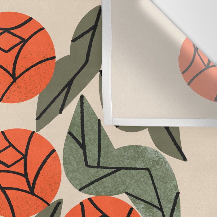 Hot Orange Blooms Wall Tapestry Gallery Image 3