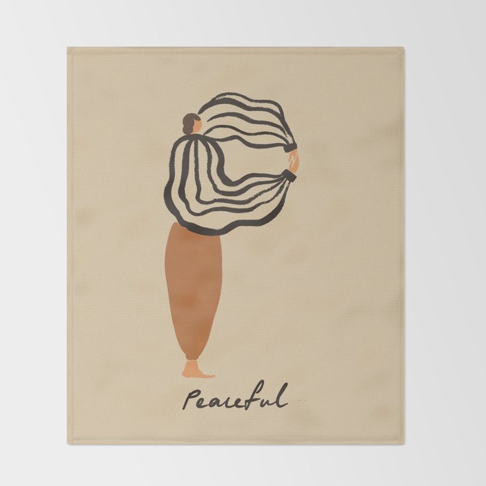 P for Peaceful Throw Blanket Gallery Image 2