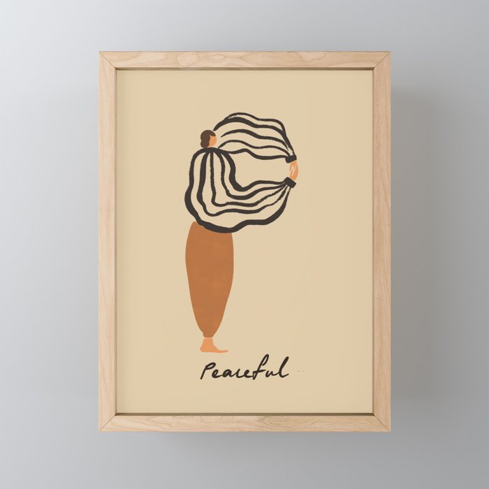 P for Peaceful Mini Art Print Gallery Image 1