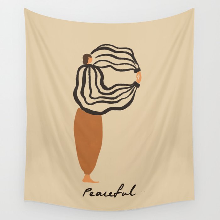 P for Peaceful Wall Tapestry Gallery Image 4