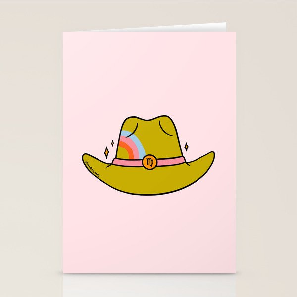 Virgo Cowboy Hat Stationery Card Gallery Image 1
