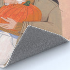 Woman in autumn in warm earth tones Rug Gallery Image 4