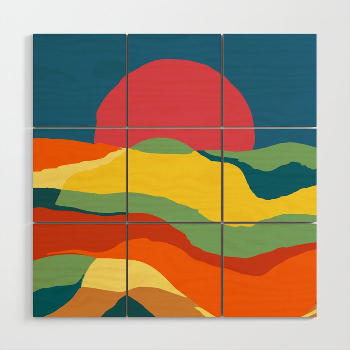 Moving earth Wood Wall Art Gallery Image 1
