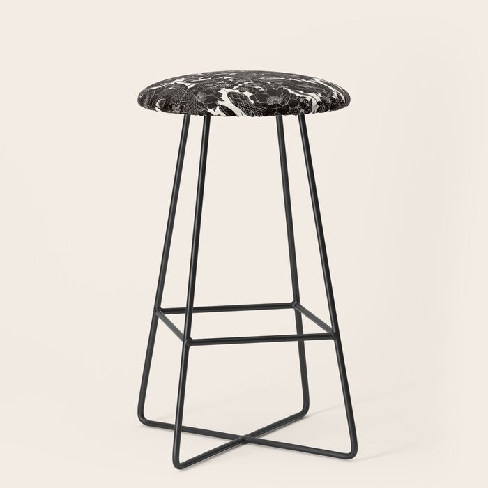 Enchanted Snake Block Print Stool Gallery Image 1