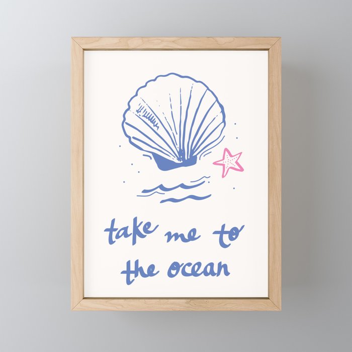 Take Me to the Ocean Mini Art Print Gallery Image 1