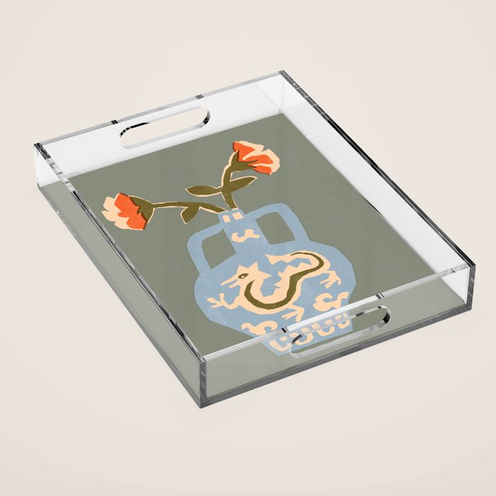 Antique Vase Acrylic Tray Gallery Image 1