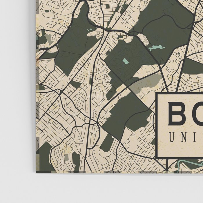 Boston City Map of the United States - Vintage Poster Gallery Image 3