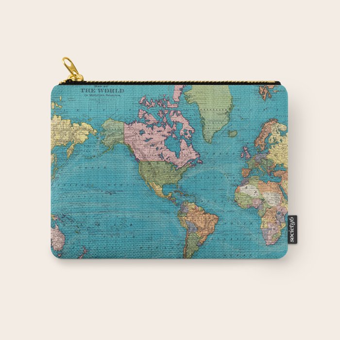 Vintage Map of The World (1897) Carry All Pouch Gallery Image 1