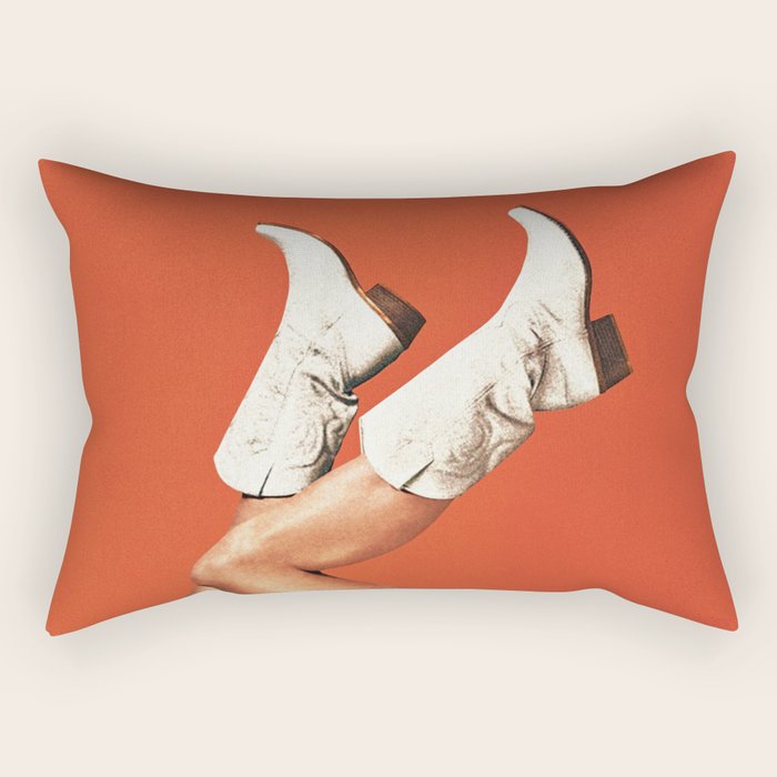 These Boots - Burnt Orange Rectangular Pillow Gallery Image 2