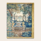 Antique French Verdure Chateau Fountain Tapestry Notebook Gallery Image 4