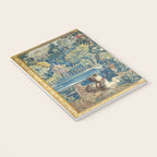 Antique French Verdure Chateau Fountain Tapestry Notebook Gallery Image 3