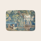 Antique French Verdure Chateau Fountain Tapestry Bath Mat Gallery Image 1