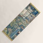 Antique French Verdure Chateau Fountain Tapestry Yoga Mat Gallery Image 1