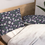 Dark Gothic Floral Garden Flowers and Eyes Creepy Halloween Pillow Sham Gallery Image 2