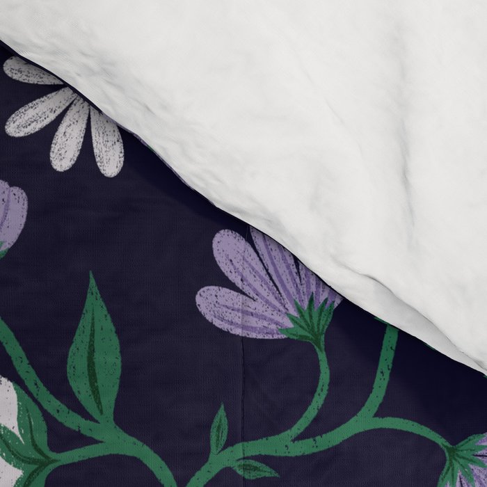Dark Gothic Floral Garden Flowers and Eyes Creepy Halloween Comforter Gallery Image 4