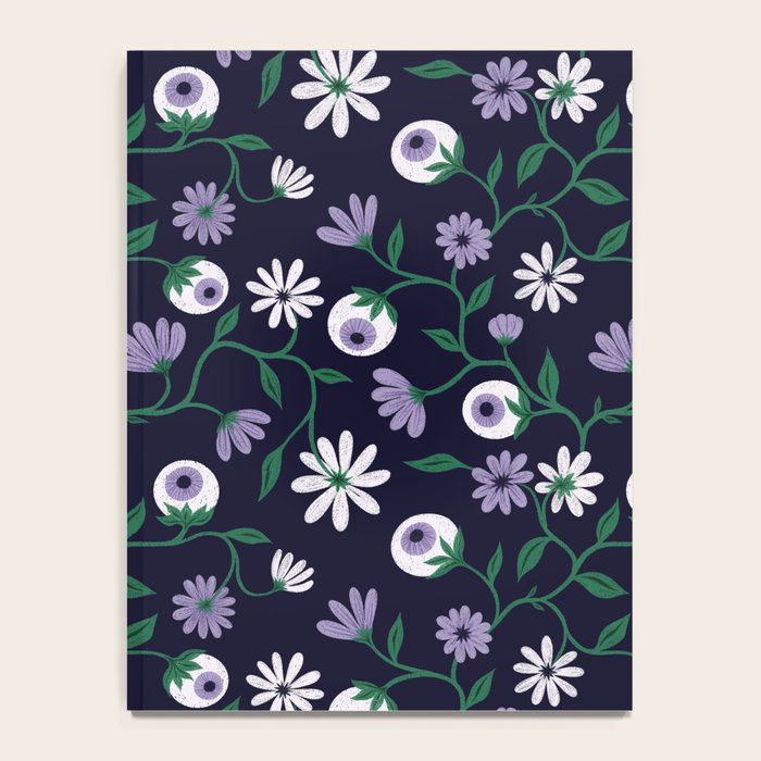 Dark Gothic Floral Garden Flowers and Eyes Creepy Halloween Notebook Gallery Image 4