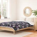 Dark Gothic Floral Garden Flowers and Eyes Creepy Halloween Duvet Cover Gallery Image 2