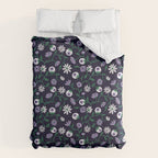 Dark Gothic Floral Garden Flowers and Eyes Creepy Halloween Comforter Gallery Image 6