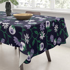 Dark Gothic Floral Garden Flowers and Eyes Creepy Halloween Tablecloth Gallery Image 3