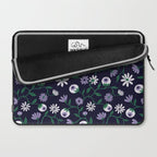 Dark Gothic Floral Garden Flowers and Eyes Creepy Halloween Laptop Sleeve Gallery Image 2