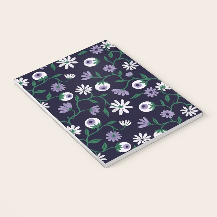 Dark Gothic Floral Garden Flowers and Eyes Creepy Halloween Notebook Gallery Image 3