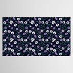 Dark Gothic Floral Garden Flowers and Eyes Creepy Halloween Tablecloth Gallery Image 2
