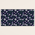 Dark Gothic Floral Garden Flowers and Eyes Creepy Halloween Desk Mat Gallery Image 3