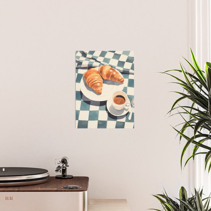 Morning Croissants and Coffee Bliss Poster Gallery Image 2