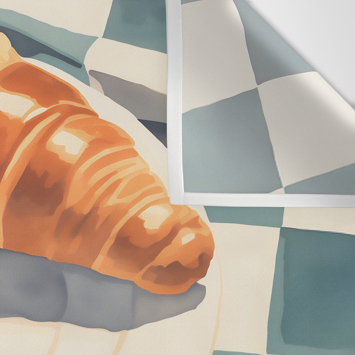 Morning Croissants and Coffee Bliss Wall Tapestry Gallery Image 3