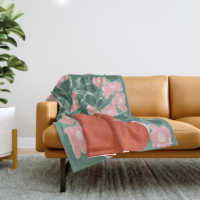 magic flower pot 3 Throw Blanket Gallery Image 1