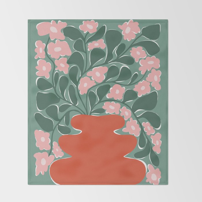 magic flower pot 3 Throw Blanket Gallery Image 2