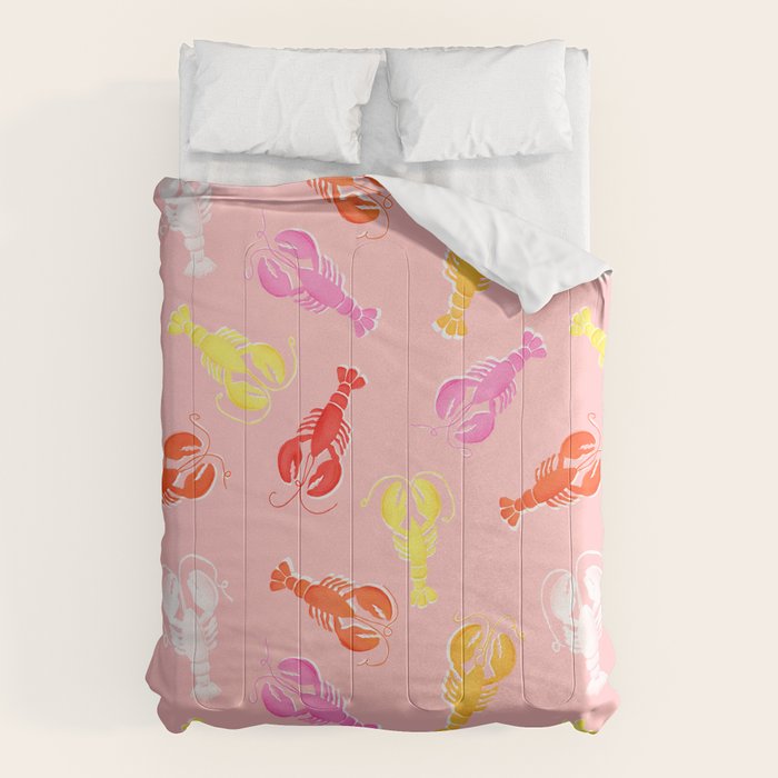 Pink Lobster Pattern Comforter Gallery Image 6