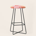 Pink Lobster Pattern Stool Gallery Image 1