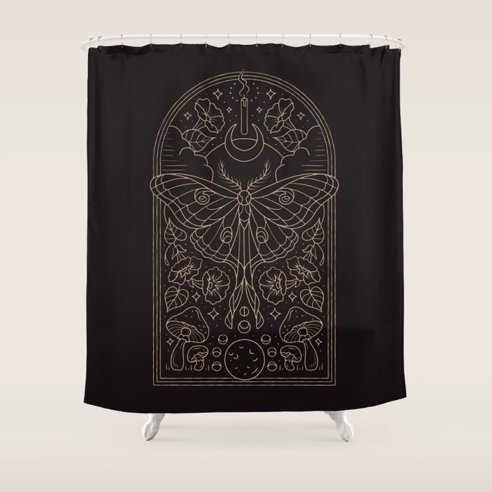 Moon Moth Shower Curtain Gallery Image 1
