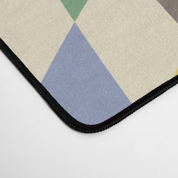 Colorful Checkered Swirl Pattern Desk Mat Gallery Image 4