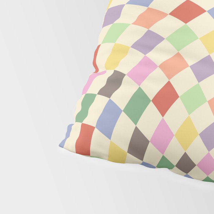 Colorful Checkered Swirl Pattern Pillow Sham Gallery Image 4