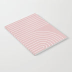 Minimal Line Curvature LXX Blush Pink Mid Century Modern Arch Abstract Notebook Gallery Image 2